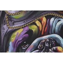 Canvas Home ESPRIT Canvas MDF Wood 60 x 3 x 90 cm
