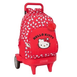 Schulrucksack Hello Kitty Iconic Weiß Rot 33 x 45 x 22 cm