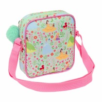 Shoulder Bag Disney Princess Bloom Green Pink 16 x 18 x 4 cm