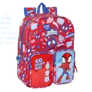 Schulrucksack Spider-Man Rescue Blau Rot 26 x 34 x 11 cm
