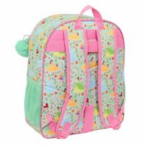 School Bag Disney Princess Bloom Green Pink 32 x 38 x 12 cm