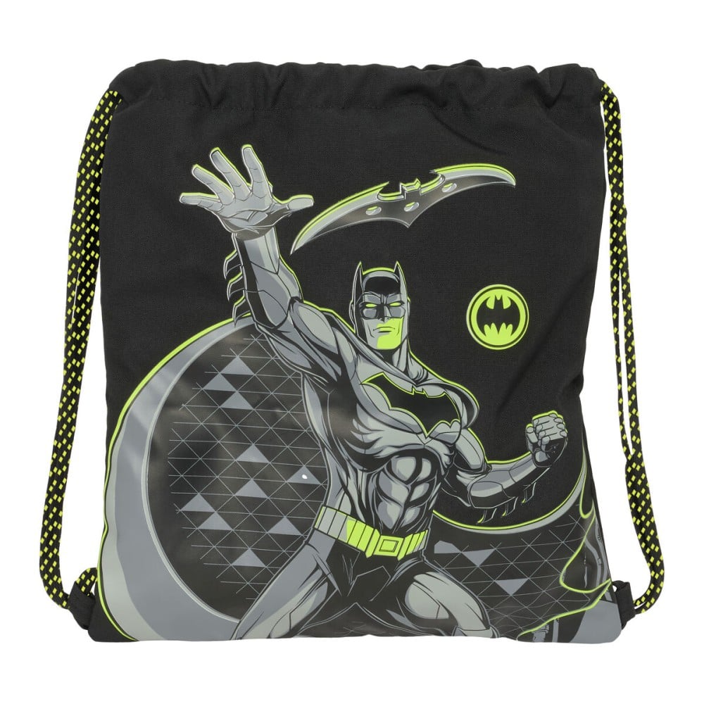 Rucksacktasche mit Bändern Batman Game over Schwarz 35 x 40 x 1 cm