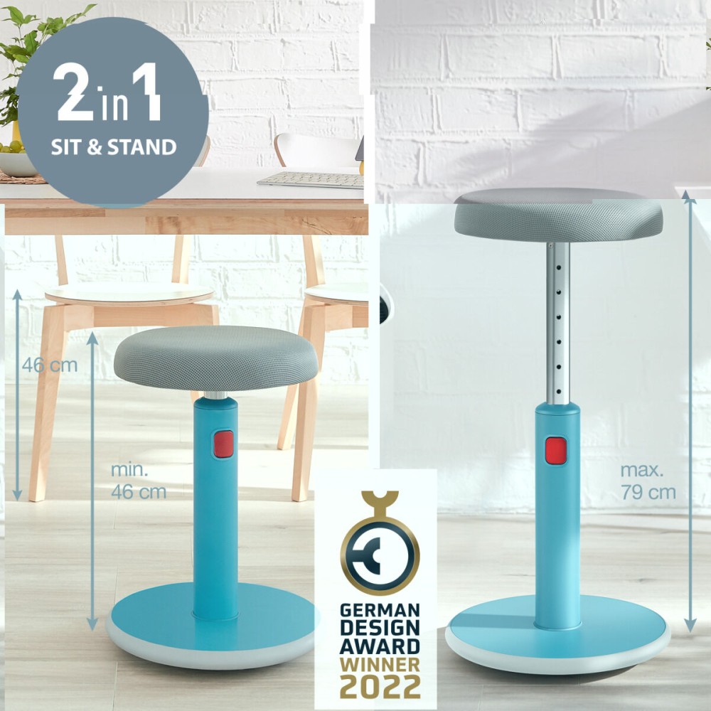 Ergonomischer Hocker Leitz Ergo Cosy Active Blau Kunststoff