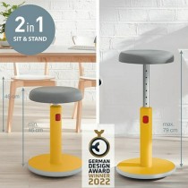 Ergonomischer Hocker Leitz Ergo Cosy Active Gelb Kunststoff