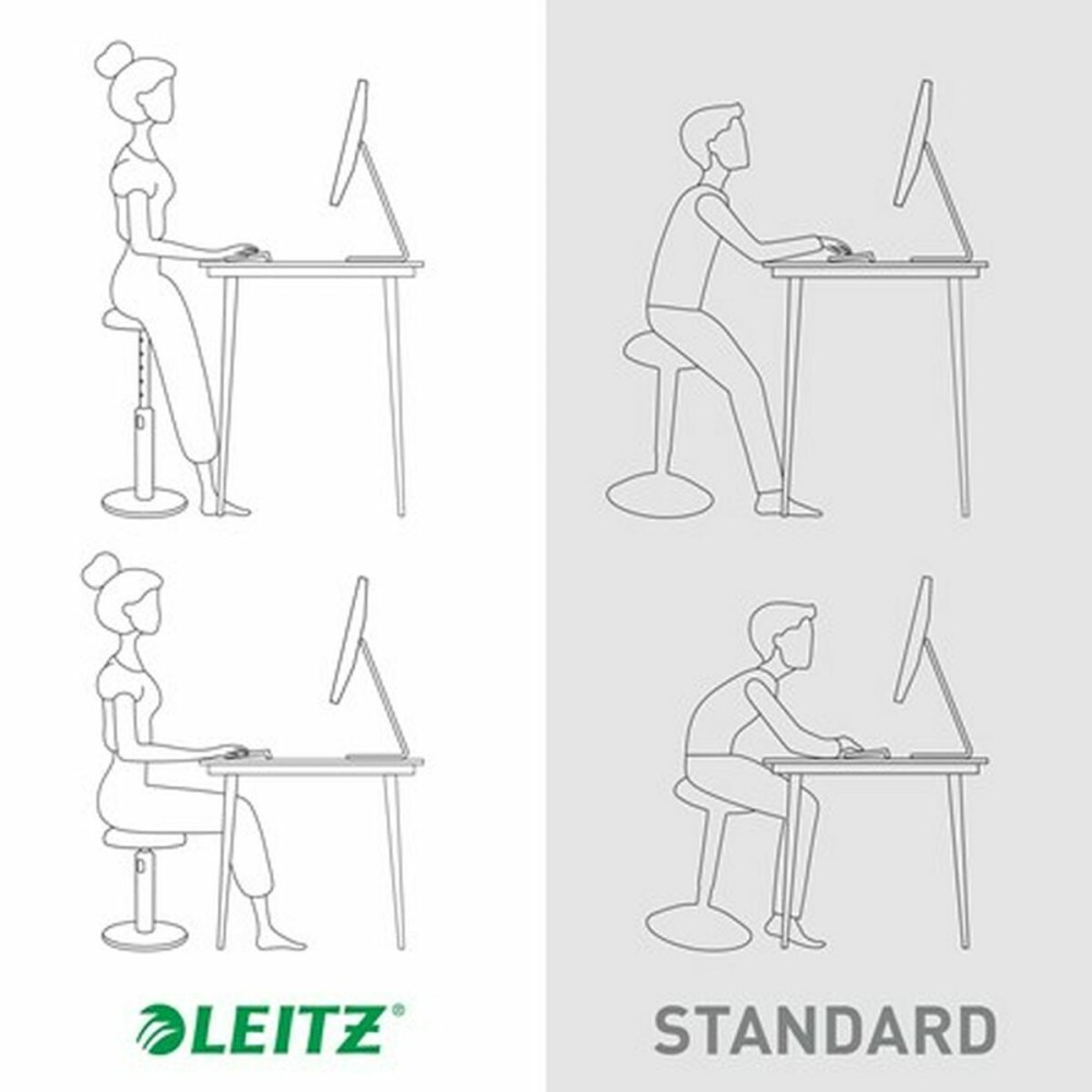 Ergonomic Stool Leitz Ergo Cosy Active Yellow Plastic