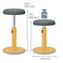 Ergonomischer Hocker Leitz Ergo Cosy Active Gelb Kunststoff