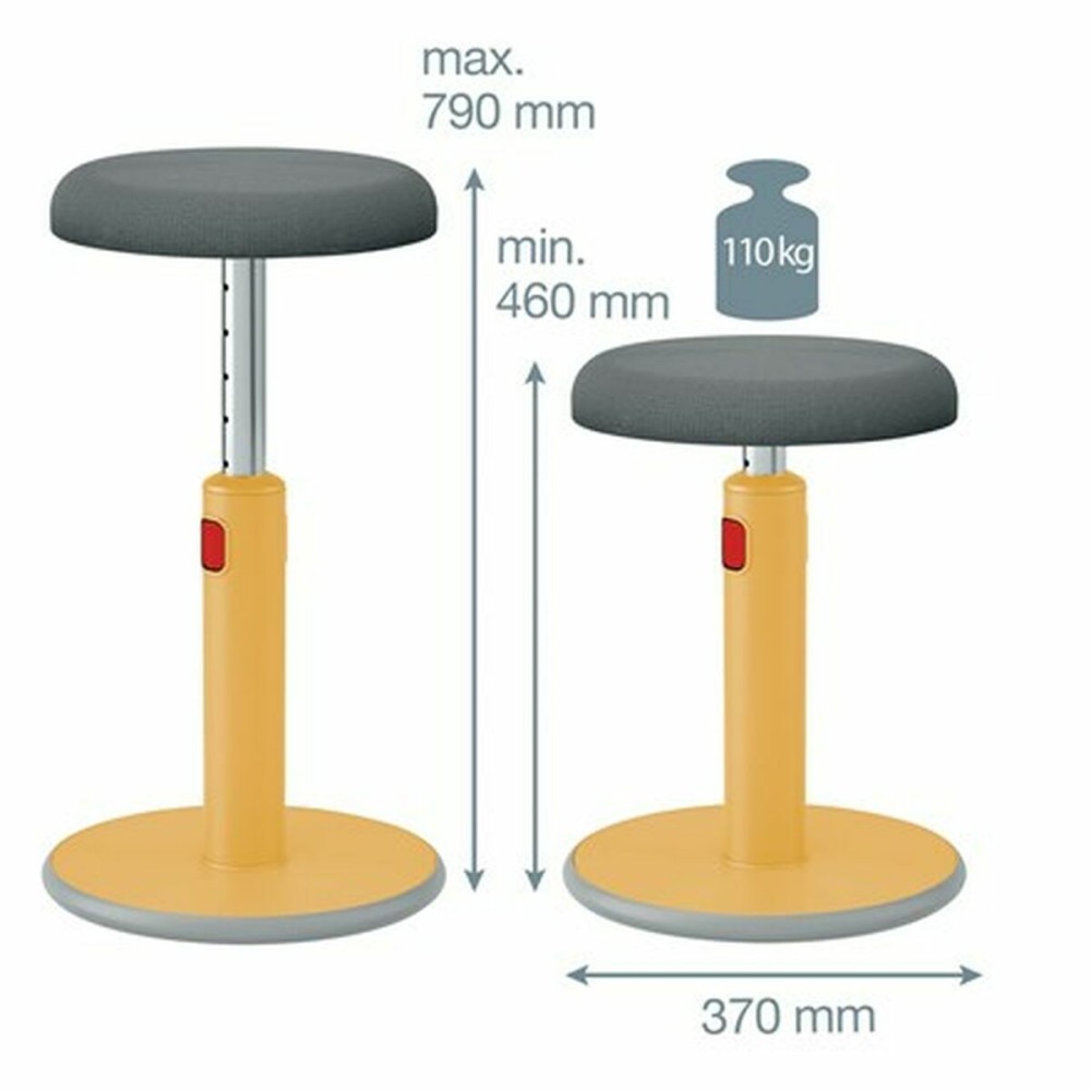 Ergonomischer Hocker Leitz Ergo Cosy Active Gelb Kunststoff