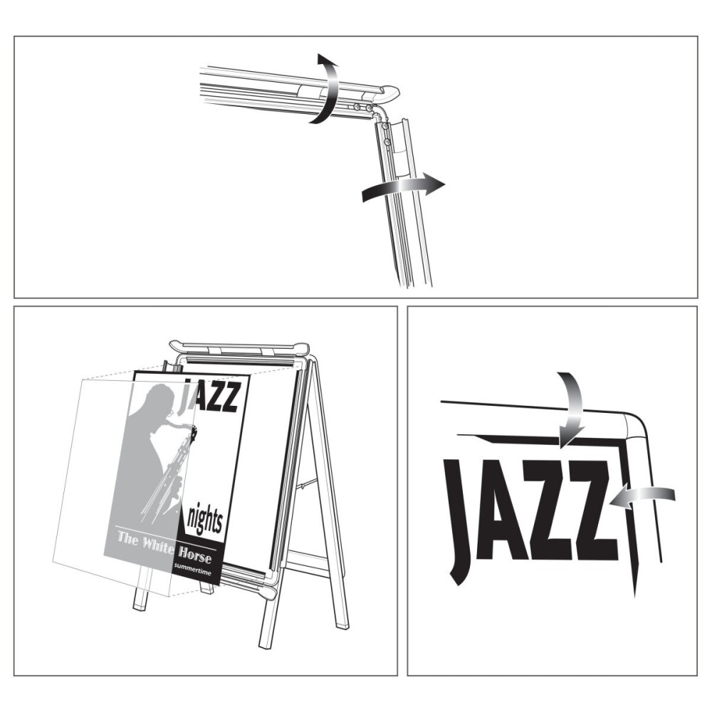 Tableau d’affichage Nobo Aluminium polypropylène