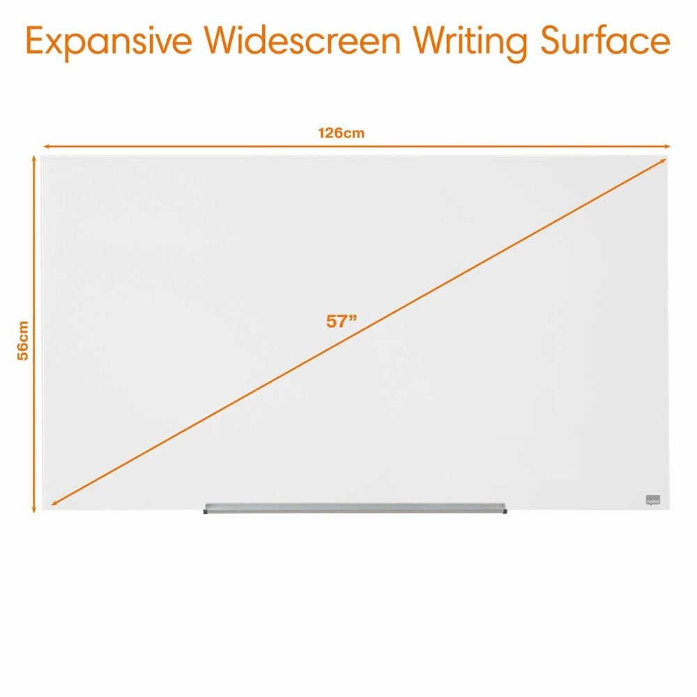 Magnetic board Nobo Impression Pro White Crystal 126 x 71 cm