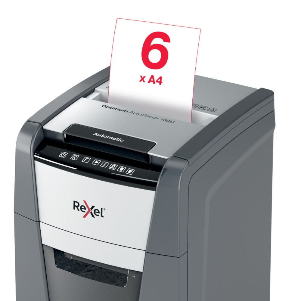 Mikroschnitt-Aktenvernichter Rexel Optimum Auto+ 100M