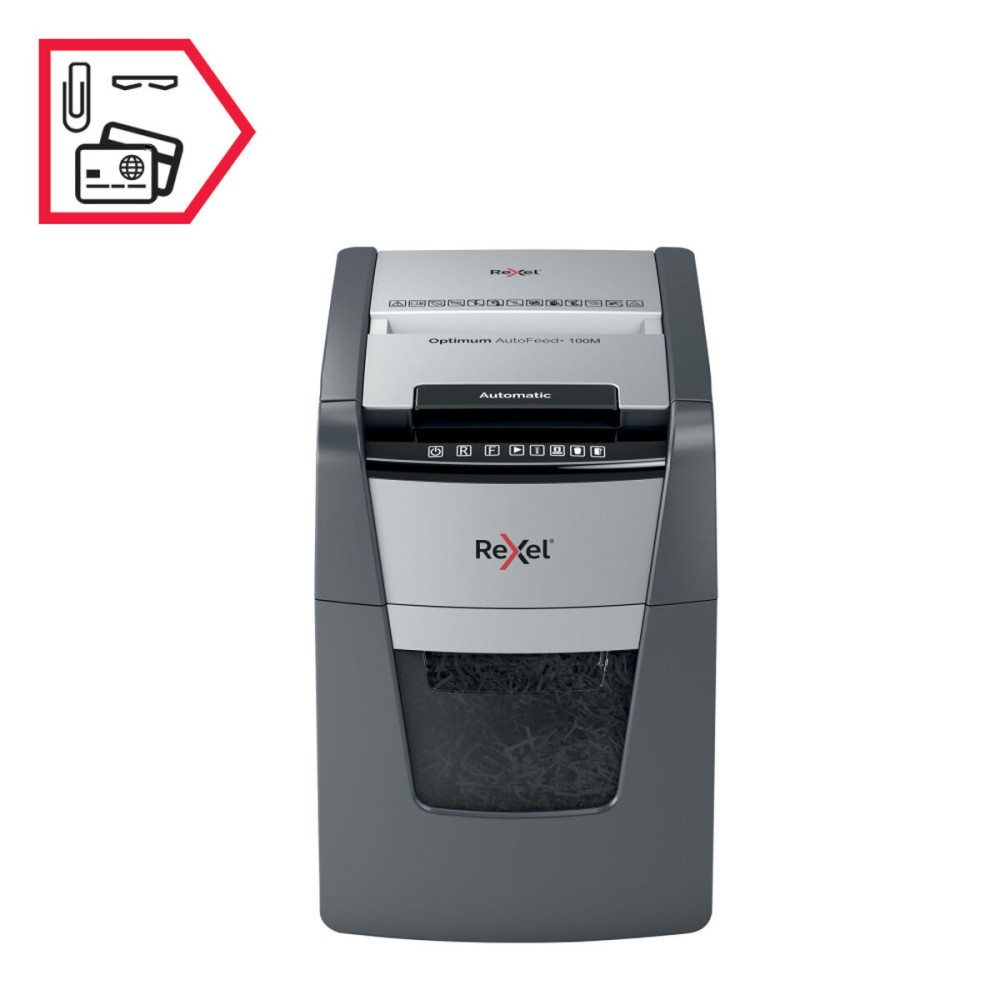Mikroschnitt-Aktenvernichter Rexel Optimum Auto+ 100M