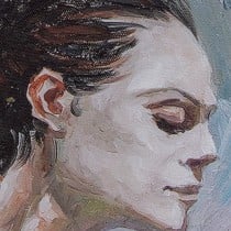 Canvas Alexandra House Living Wood 80 x 120 x 3 cm Ballerina