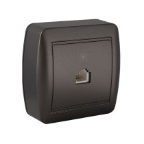 Prise téléphone et ADSL Solera Mural Graphite RJ11