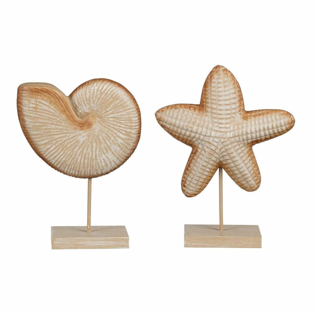 Figurine Décorative Mica Decorations Marron Clair Coquillage Étoile de mer 24 x 17 x 17 cm