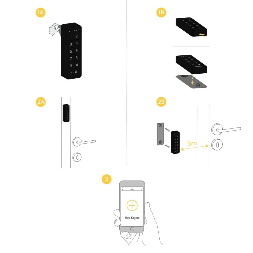 Key padlock Nuki Black