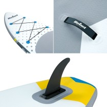 Planche de Paddle Surf Gonflable avec Accessoires Rebel RBA-4500-WH Blanc