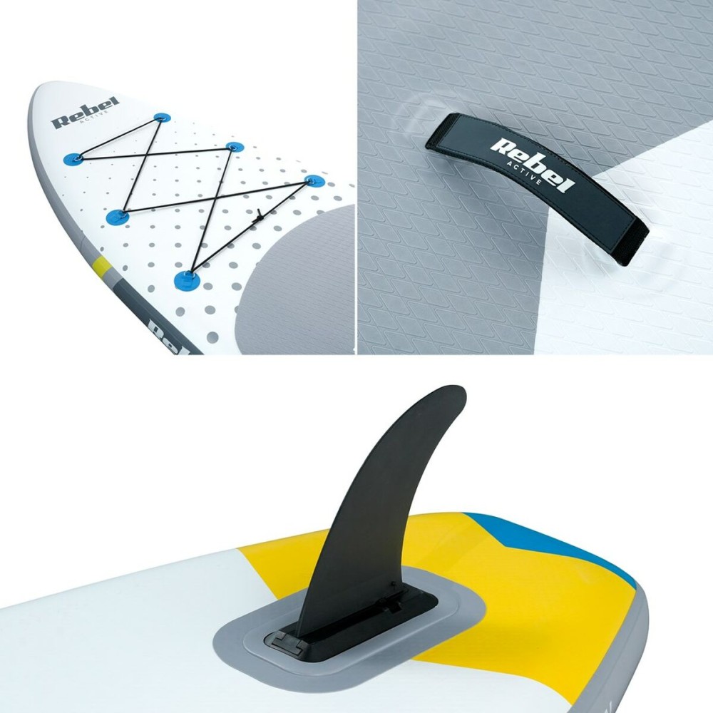 Aufblasbares Paddel-Board mit Zubehör Rebel RBA-4500-WH Weiß