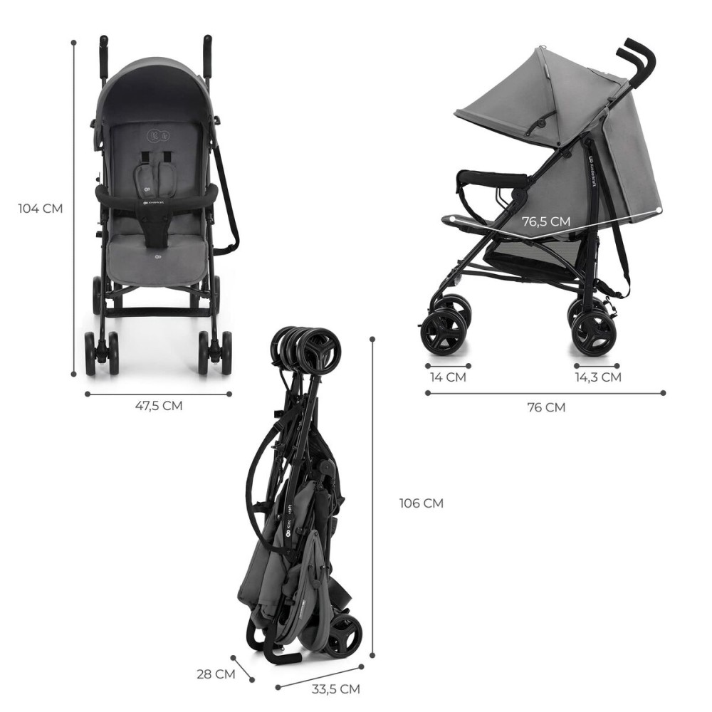 Kinderwagen Kinderkraft KSTIK000GRY0000 Grau 1 Stücke