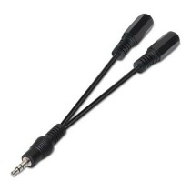 Audiokabel (3,5 mm) Divisor NANOCABLE 15 cm Schwarz 15 cm