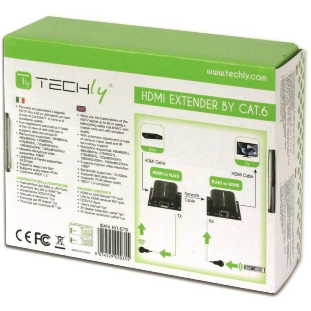 Audio-Sender-Empfänger Techly IDATA EXT-E70I