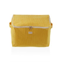 Boîte de rangement Versa Corduroy 38 x 26 x 26 cm Jaune