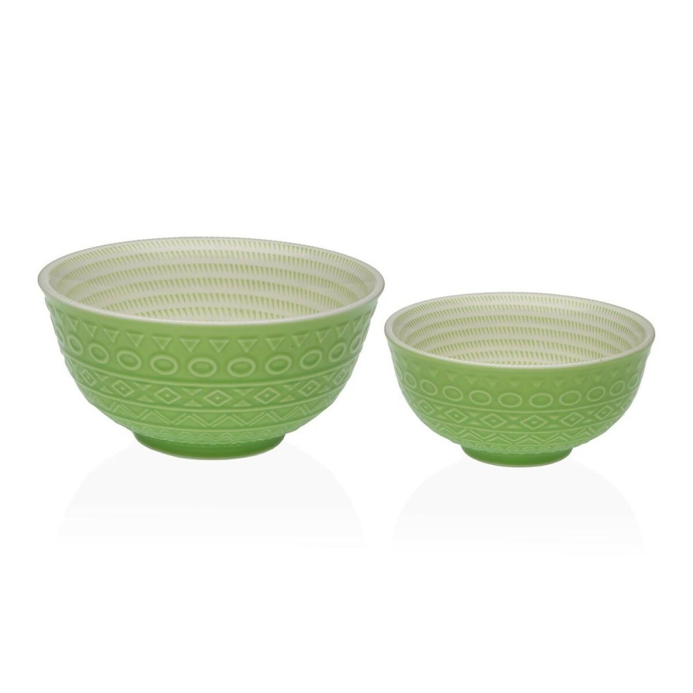 Snack Bowl Versa Green Ceramic Porcelain 12,3 x 5,8 x 12,3 cm