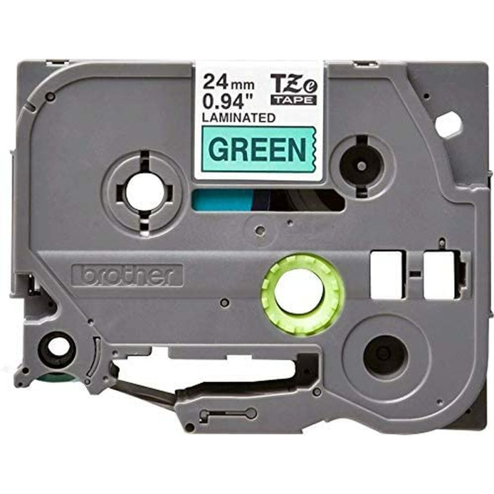 Laminated Tape Brother TZE-751 Black/Green 24 mm