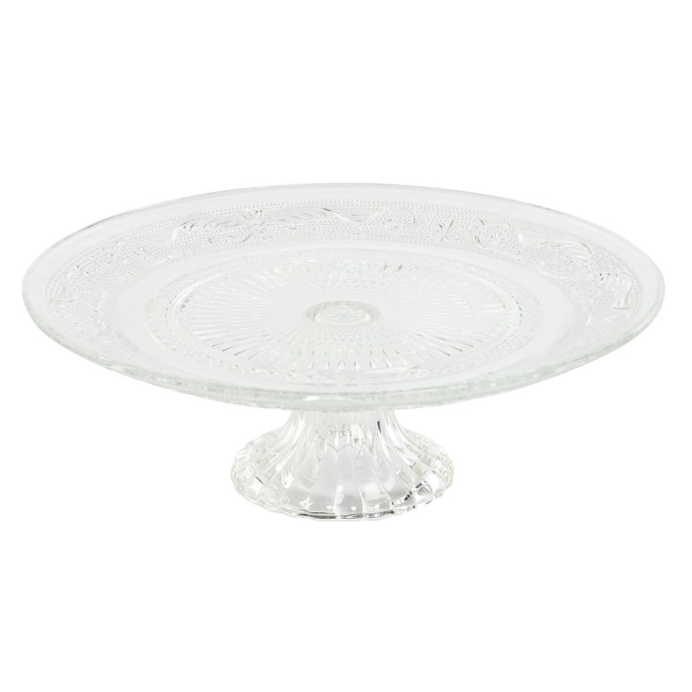 Snack tray Home ESPRIT Transparent Crystal 23 x 23 x 8 cm