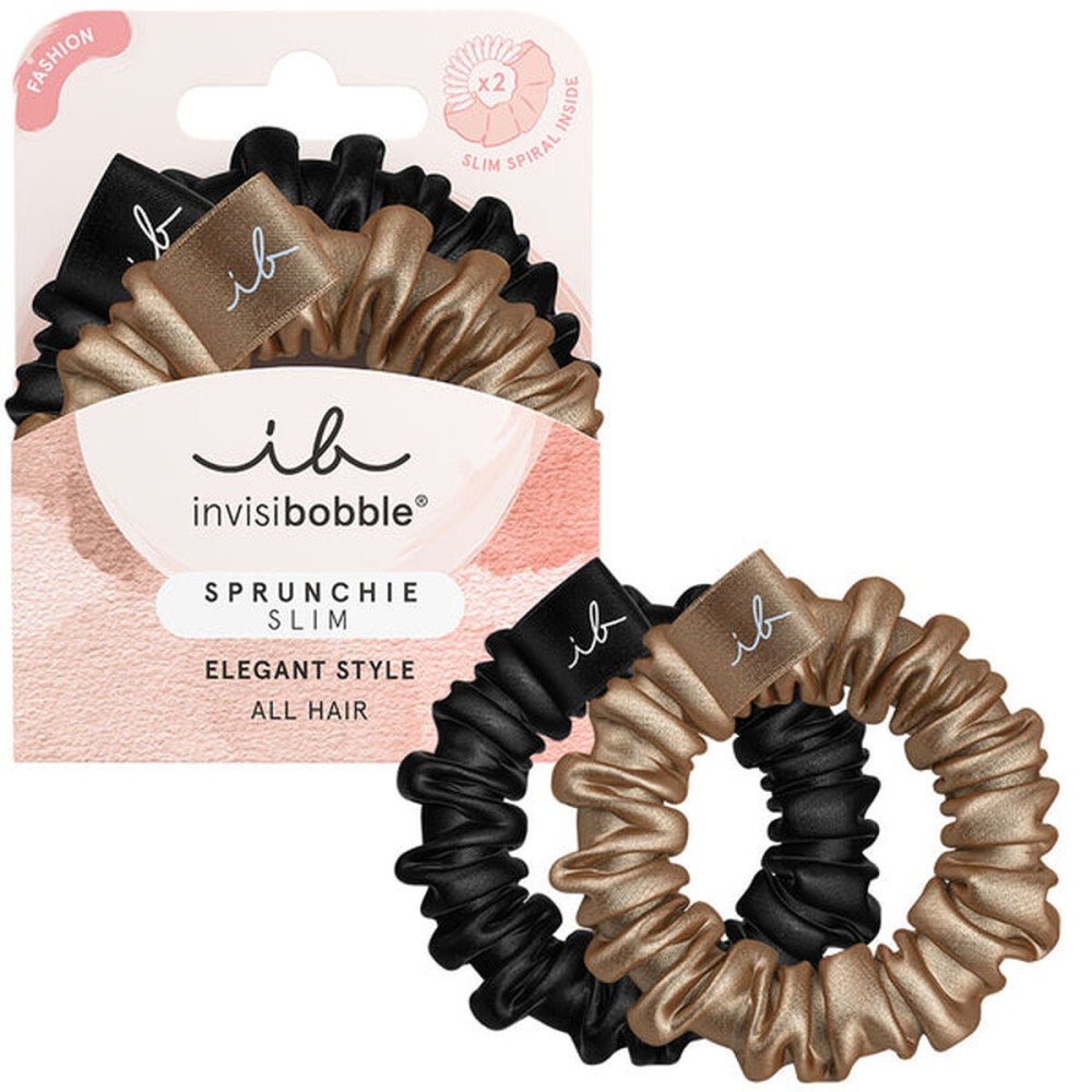 Haargrummi Invisibobble Schwarz Gold (2 Stück)
