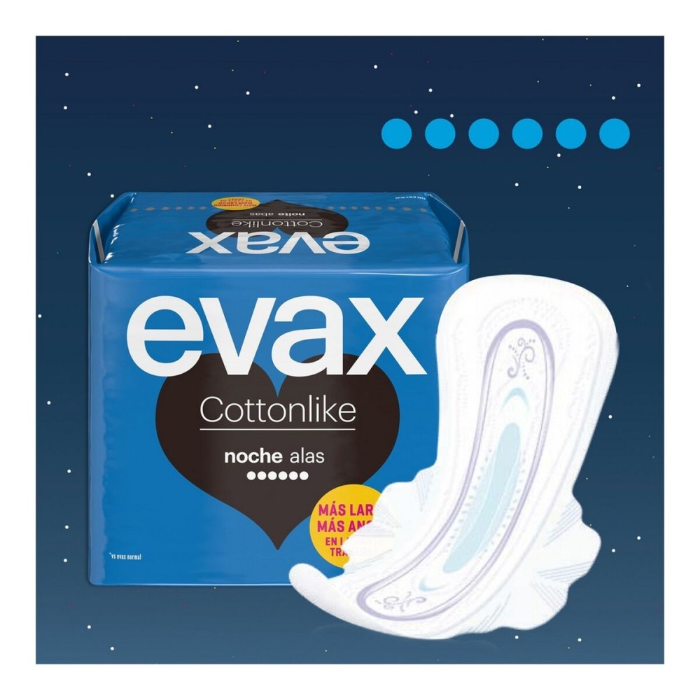 Binden mit Flügeln für die Nacht Evax COTTONLIKE (9 uds)