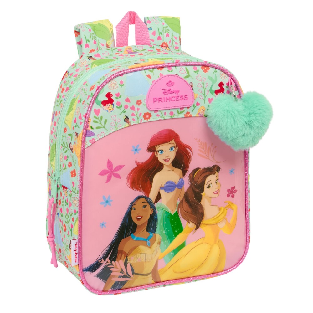 Schulrucksack Disney Princess Bloom grün Rosa 22 x 27 x 10 cm