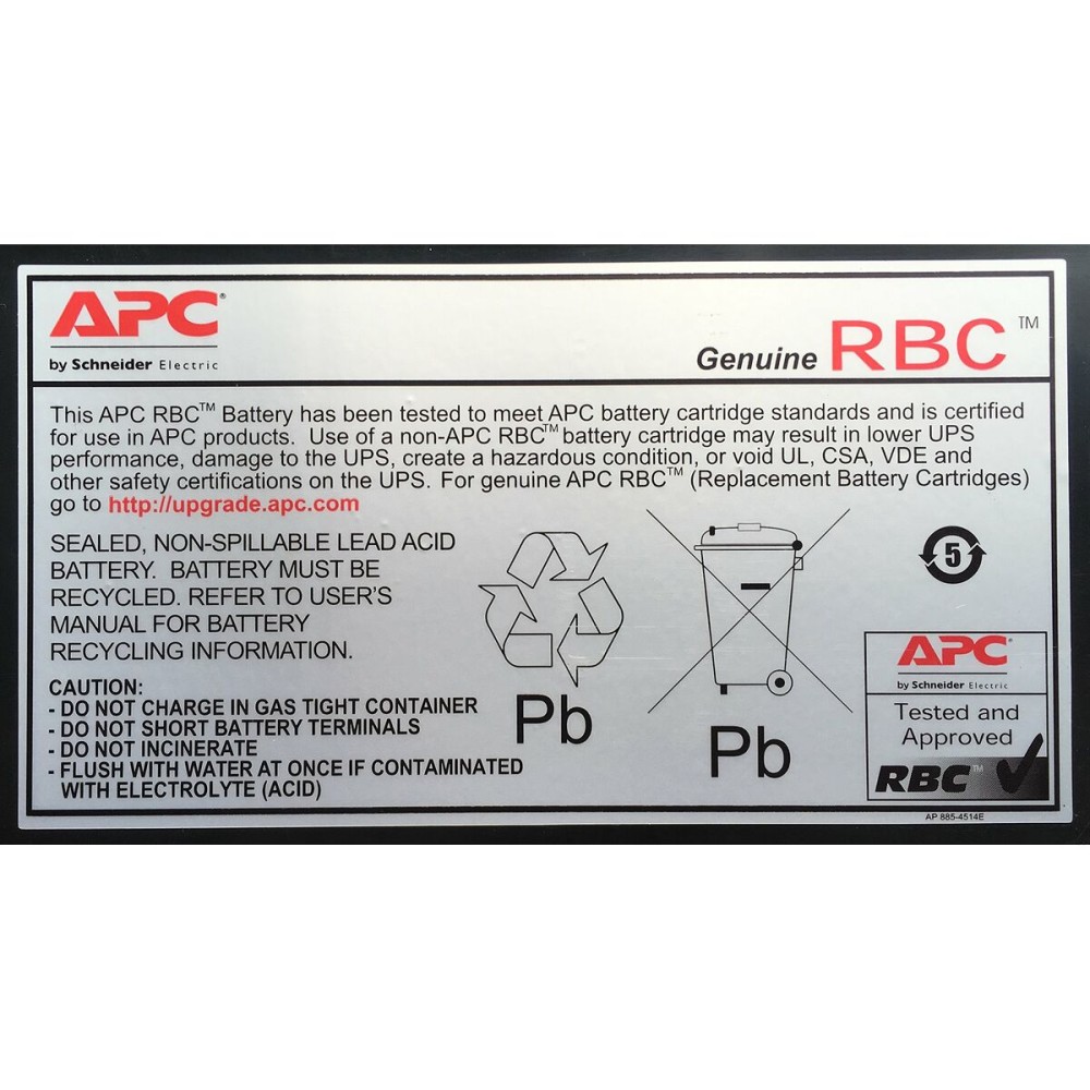 Batterie pour Système d'Alimentation Sans Interruption APC RBC2 12 V 240 V