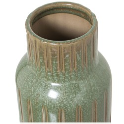 Vase Alexandra House Living Braun grün aus Keramik 12 x 12 x 31 cm