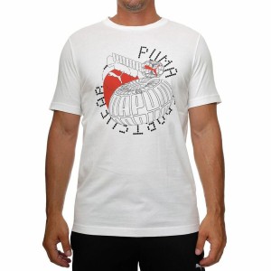 Herren Kurzarm-T-Shirt Puma Grpahics Execution Weiß