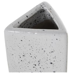 Vase Alexandra House Living White Silver Ceramic 11 x 11 x 45 cm