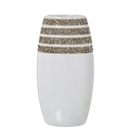 Vase Alexandra House Living Blanc Céramique 11 x 15 x 28 cm 16 x 9 x 30 cm