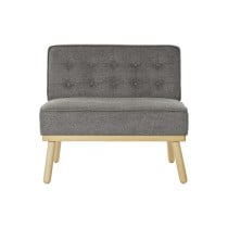 Armchair DKD Home Decor 80 x 66 x 72 cm Fir Wood Brown Dark grey