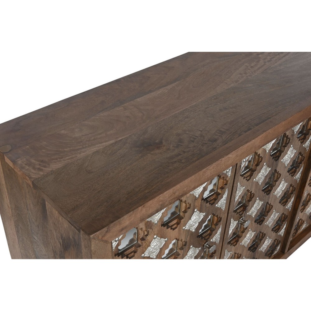 Anrichte Home ESPRIT Braun Schwarz Silberfarben natürlich Mango-Holz Spiegel 150 x 38 x 80 cm
