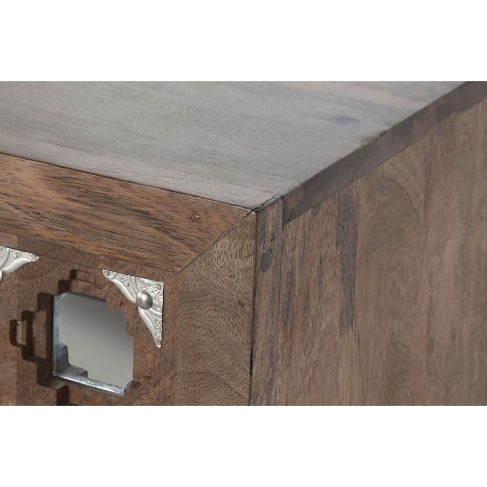 Anrichte Home ESPRIT Braun Schwarz Silberfarben natürlich Mango-Holz Spiegel 150 x 38 x 80 cm