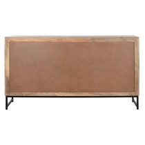 Buffet Home ESPRIT Marron Noir Argenté Naturel Bois de manguier Miroir 150 x 38 x 80 cm
