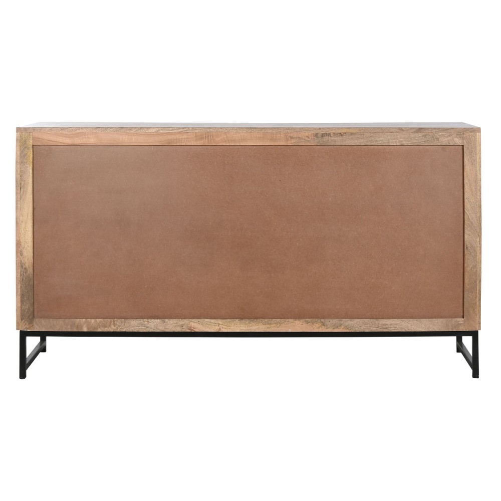 Anrichte Home ESPRIT Braun Schwarz Silberfarben natürlich Mango-Holz Spiegel 150 x 38 x 80 cm