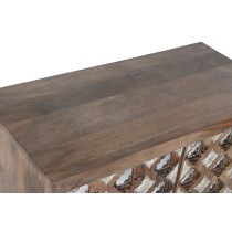 Anrichte Home ESPRIT Braun Schwarz Silberfarben natürlich Mango-Holz Spiegel 80 x 38 x 80 cm