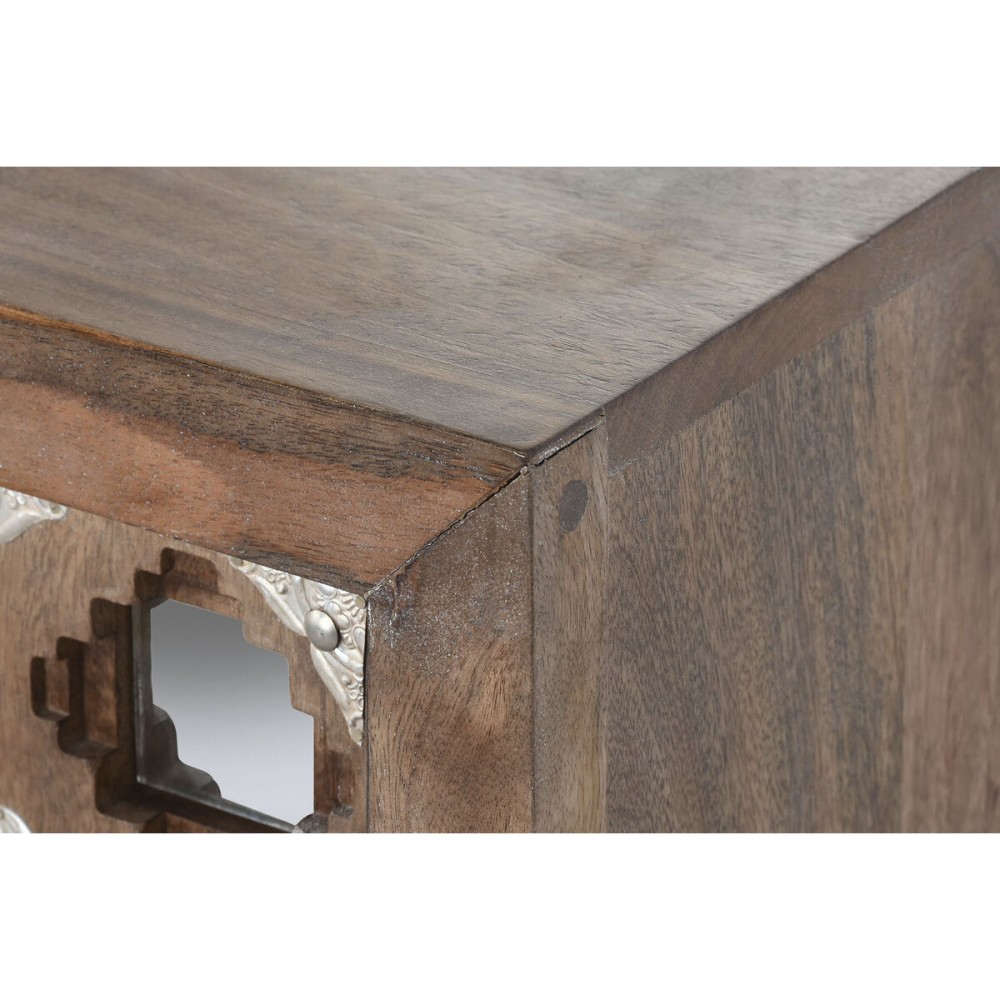 Anrichte Home ESPRIT Braun Schwarz Silberfarben natürlich Mango-Holz Spiegel 80 x 38 x 80 cm