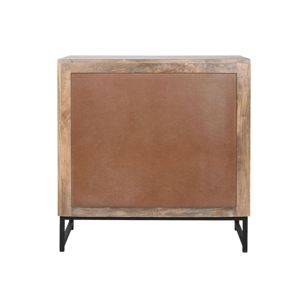 Anrichte Home ESPRIT Braun Schwarz Silberfarben natürlich Mango-Holz Spiegel 80 x 38 x 80 cm