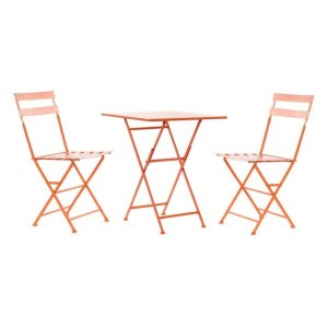 Tisch-Set mit 2 Stühlen DKD Home Decor MB-177412 Koralle 60 x 60 x 75 cm (3 pcs)