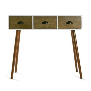 Konsolentisch mit Schubladen Versa 30 x 80,5 x 90 cm 0,3 x 0,805 x 0,9 cm Weiß