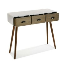 Konsolentisch mit Schubladen Versa 30 x 80,5 x 90 cm 0,3 x 0,805 x 0,9 cm Weiß