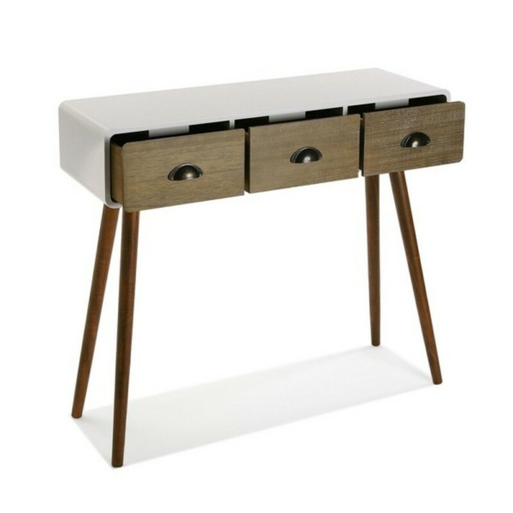 Konsolentisch mit Schubladen Versa 30 x 80,5 x 90 cm 0,3 x 0,805 x 0,9 cm Weiß