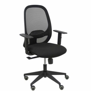 Chaise de Bureau Piqueras y Crespo 0B10CRP Noir Avec accoudoirs