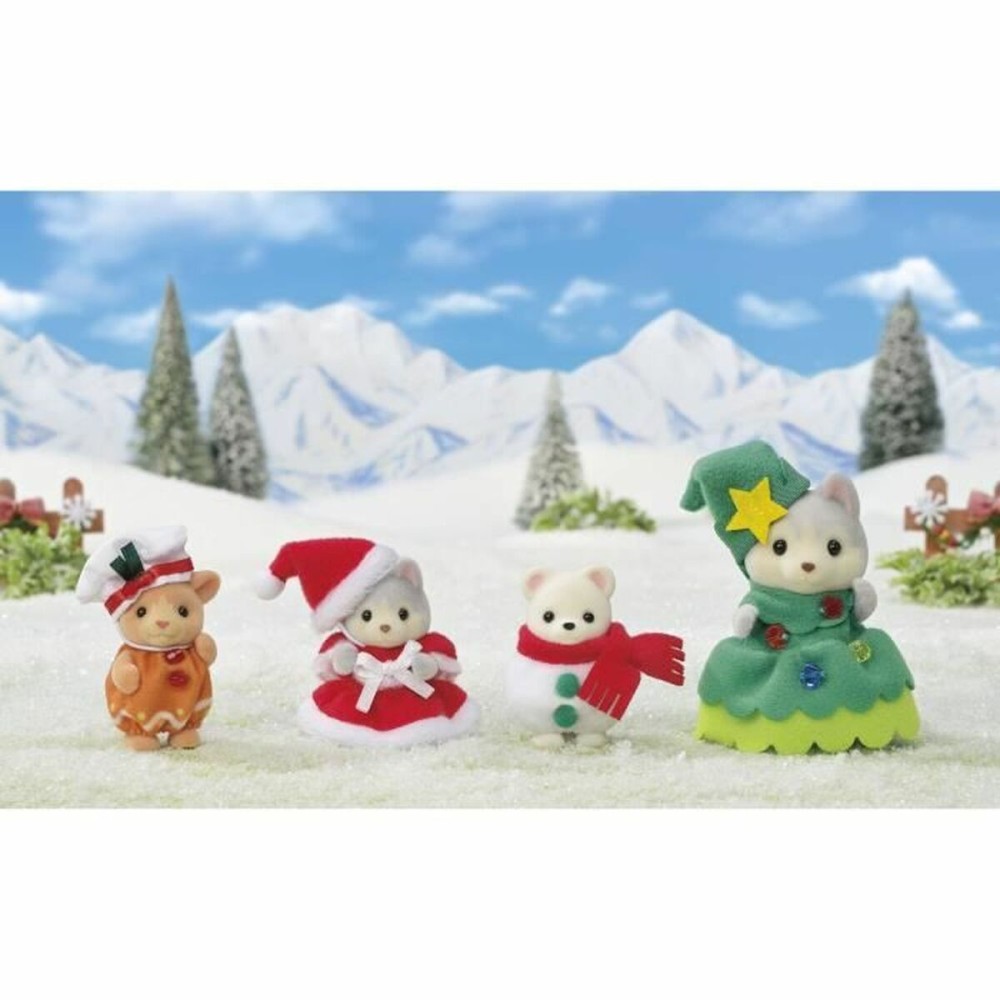 Dolls House Accessories Sylvanian Families Happy ChristmaS Friends